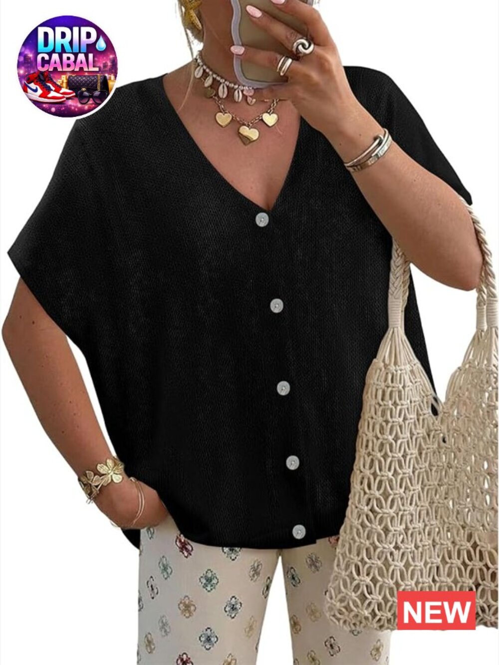 Oversized Open Front Cardigan Batwing Short Sleeve Lightweight Summer Outwear